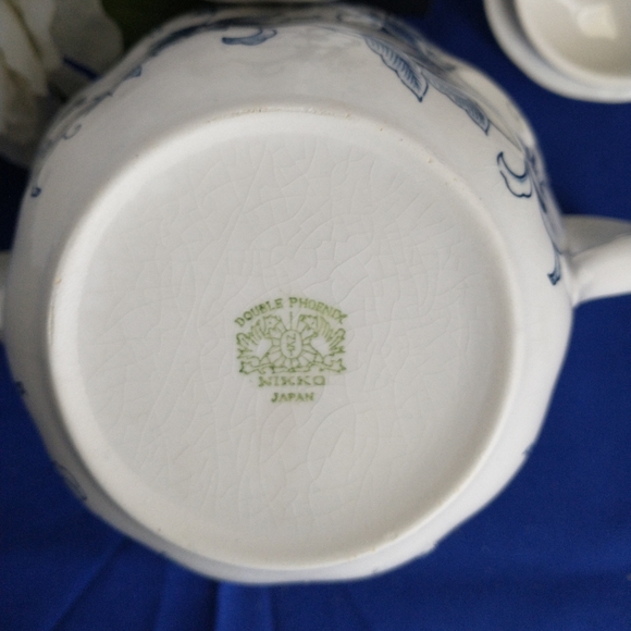 Vtg Double Phoenix Sugar Bowl & Creamer - Picture 8 of 8